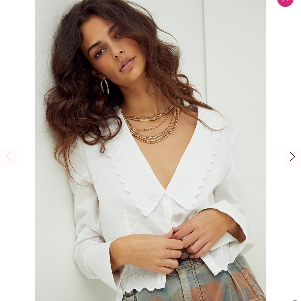 🚨LAST DAY 11/17 🚨 MAKE AN OFFER 🚨FREE PEOPLE | Janie Button Down Romantic Top